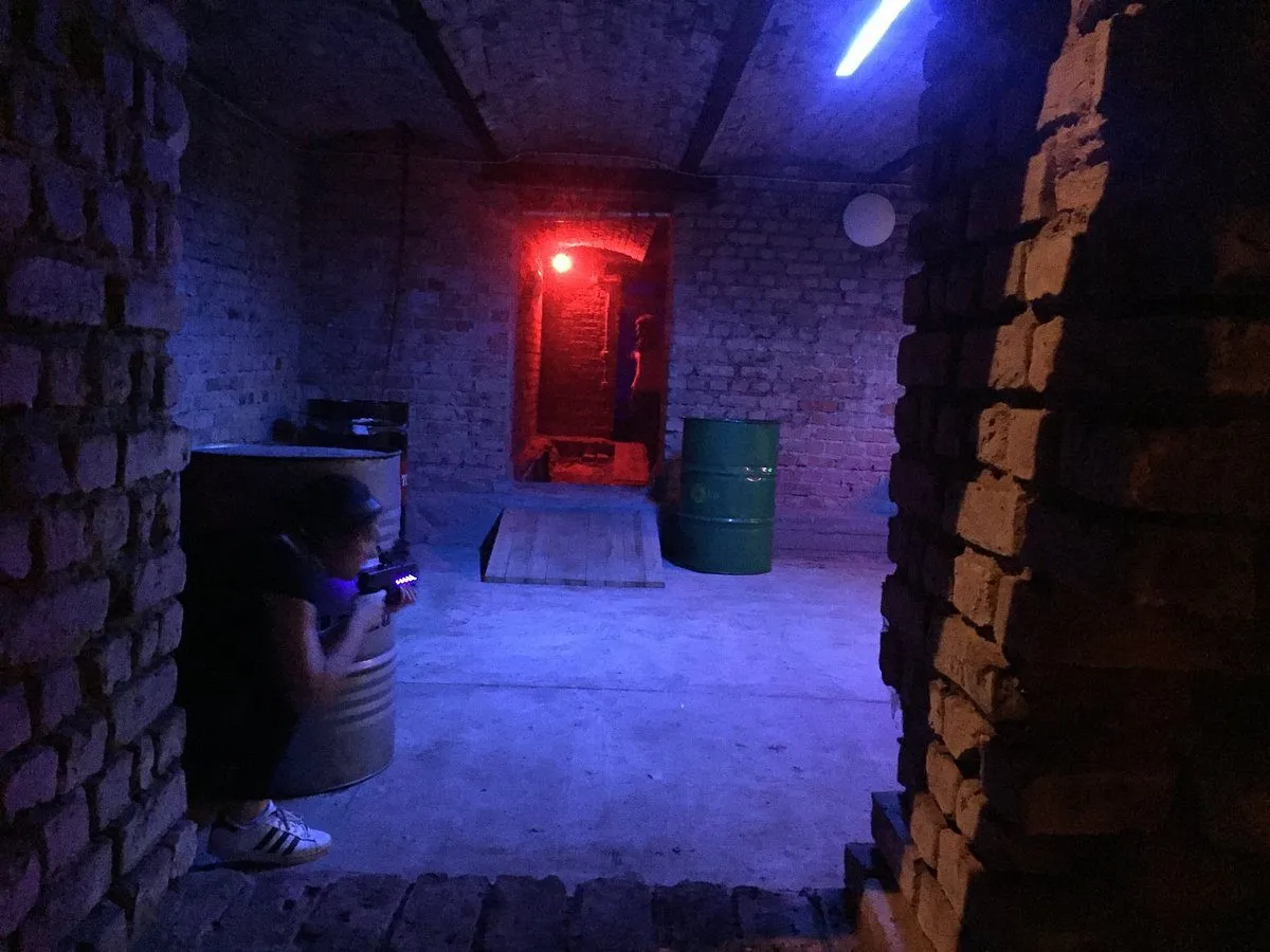 Laser tag arena underground battle