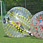 Lots of fun playing bubble football