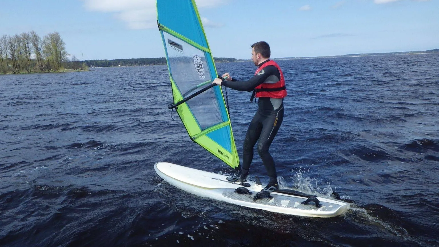 Water sports near Riga in summer